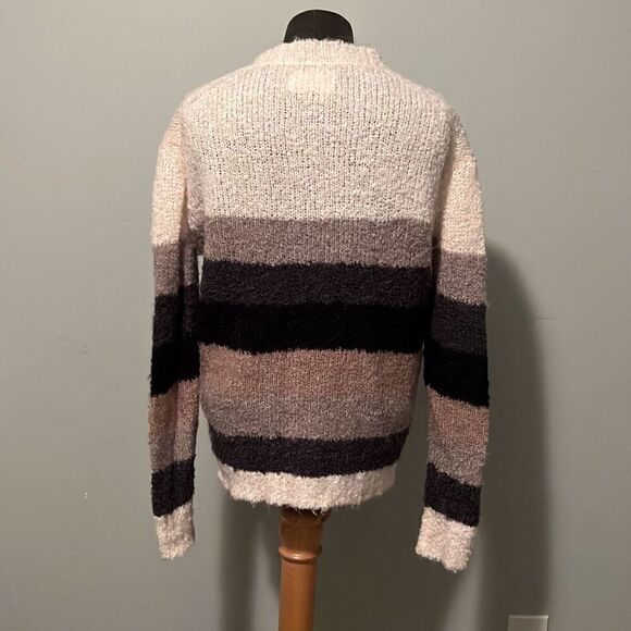 Basin + Range Women's Multicolor Stripe Crew Neck Pullover Sweater - Picture 4 of 7